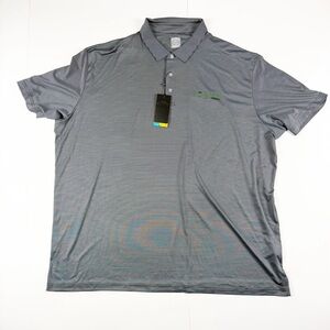 Callaway Grey Striped Polo Shirt‎ 4XL